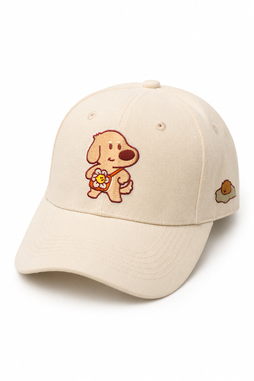 Baobao & Sunny Cream White Embroidered Cap