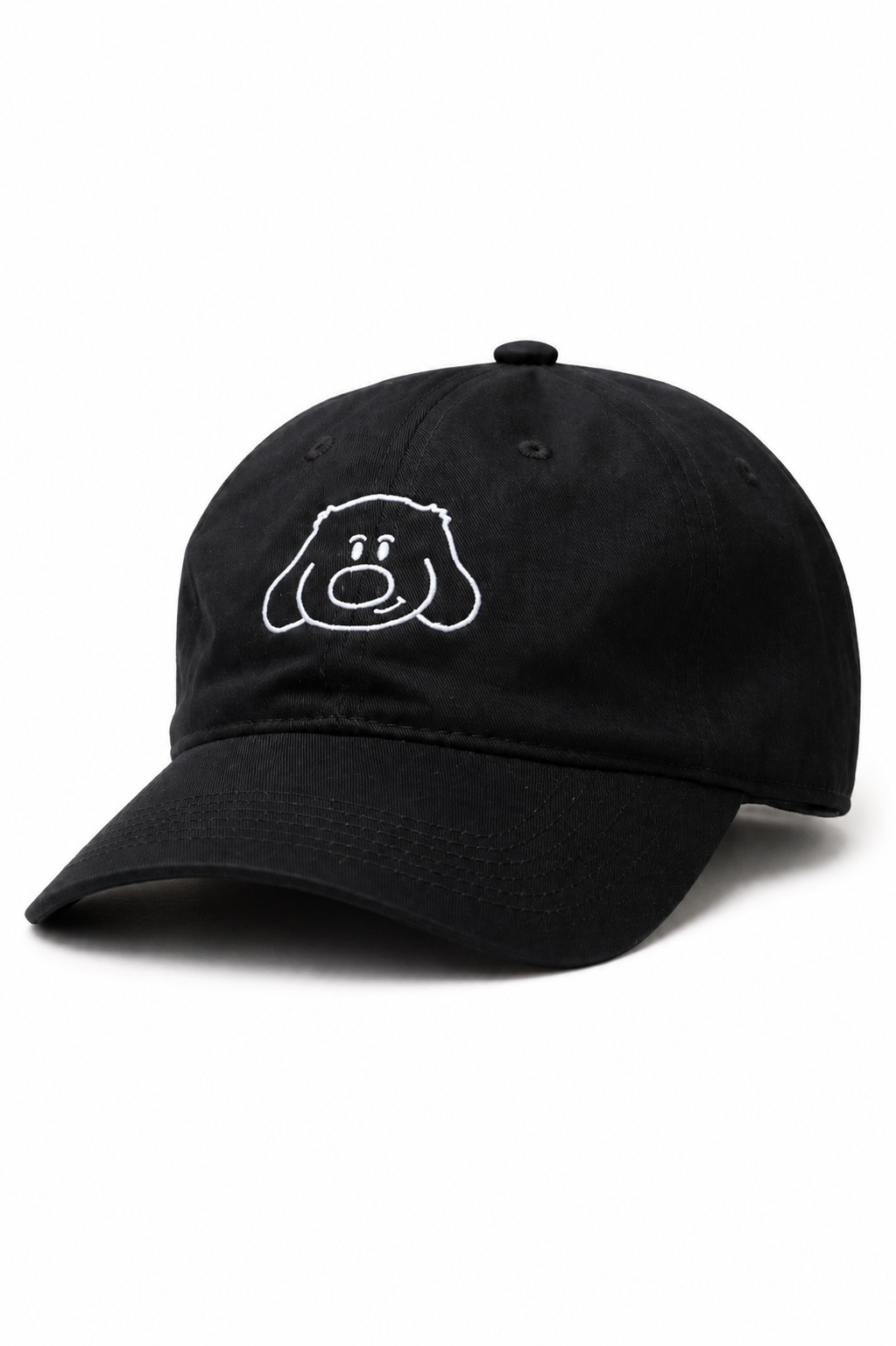 Baobao Black Embroidered Cap