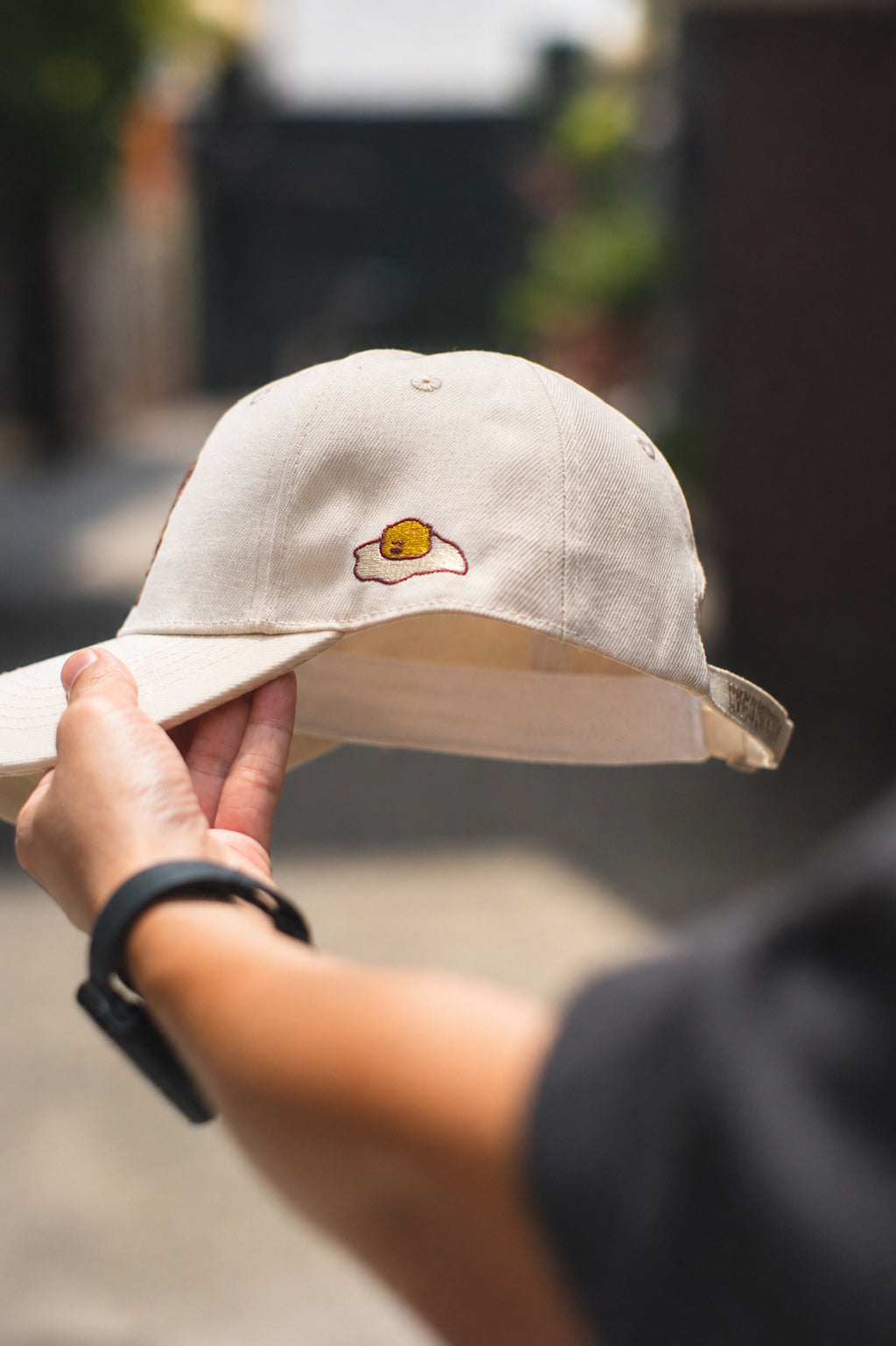 Baobao & Sunny Cream White Embroidered Cap