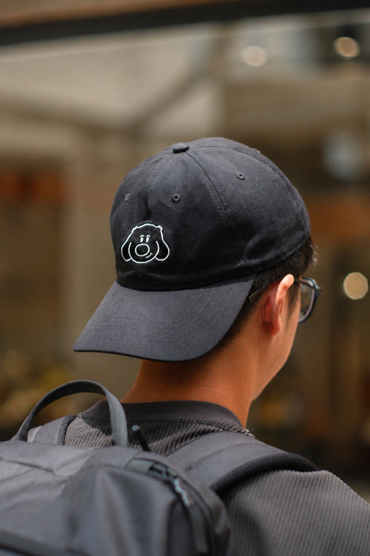 Baobao Black Embroidered Cap