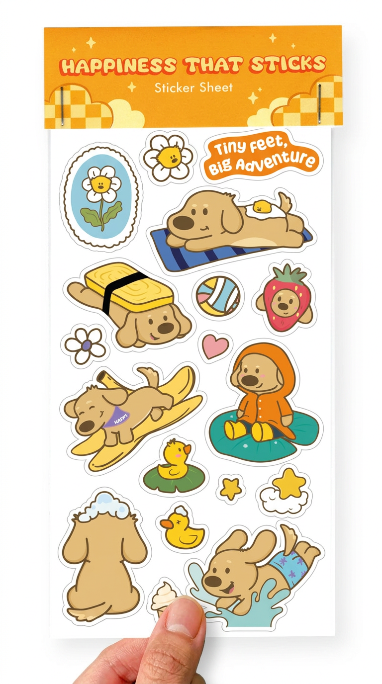 Happiness That Sticks Sticker Sheet